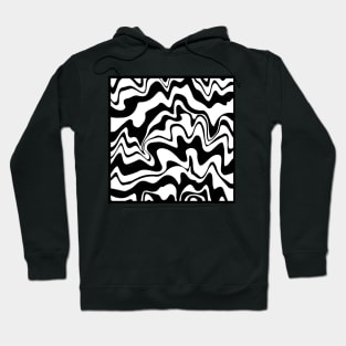 black flowy lines 2 Hoodie